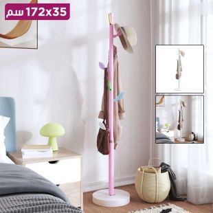 علاقة معاطف معدنية تصميم أوراق الشجر مع 8 علاقات 35 × 172 سم