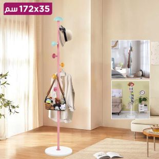 علاقة معاطف معدنية تصميم شجرة الفطر مع 8 علاقات 35 × 172 سم