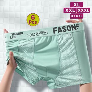 6Pcs Lightweight Comfortable Underwear Assorted Colors for Men
