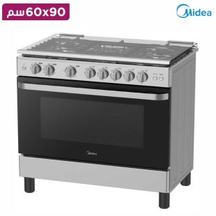 طباخ غاز ​​90×60 سم 5 شعلات مع خاصية القلي الهوائي من Midea