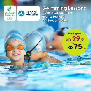 Give your Children the Opportunity to Learn Swimming EDGE Fitness Center - Holiday Inn Salmiya.