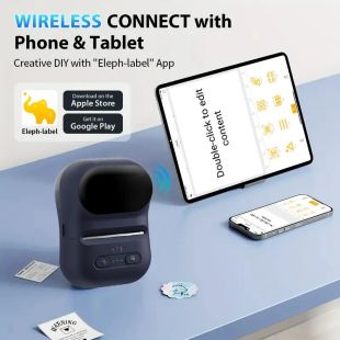 Mini Bluetooth Wireless Thermal Label Printer 8 x 6 x 11.5cm