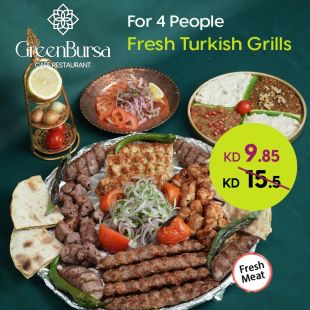 Turkish Mix Grills Meal for 4 Persons at GreenBursa