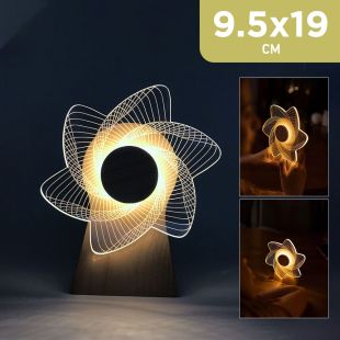 3D Visual Stereoscopic Windmill Table Lamp