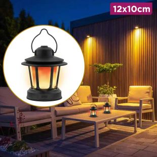 Outdoor LED Lantern with Flame Effect