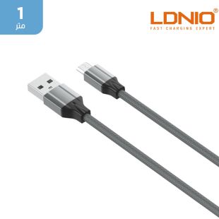 كابل شحن سريع ميكرو USB طول 1 متر - رمادي من LDNIO