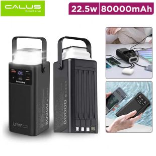 Calus Power Bank 80000mAh 22.5W Fast Charging with Built-in Cables