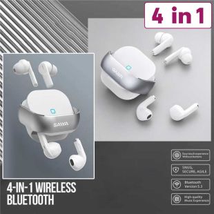 Saiya 4-in-1 Wireless Earphones with Bluetooth 5.3