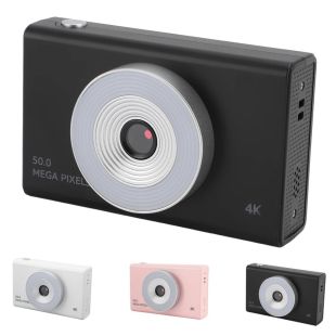 كاميرا رقمية دقة 4K HD مع إضاءة وتقريب بصري 8x للأطفال