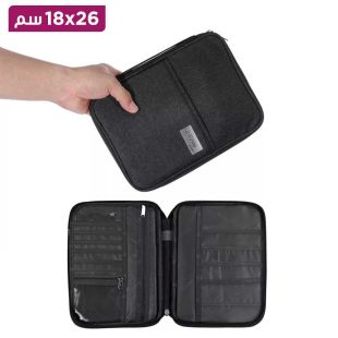 حافظة جواز سفر متعددة الجيوب 25 × 18 سم