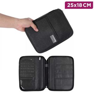 Multi Pockets Passport Holder Wallet Cover 25 x 18 cm