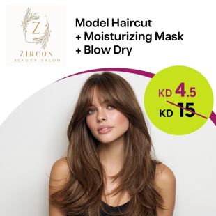 Model Haircut + Moisturizing Mask + Blow Dry at Zircon Salon