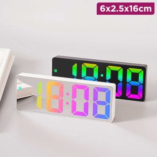 Modern LED Digital Desk Clock With Alarm 6 x 2.5 x 16cm