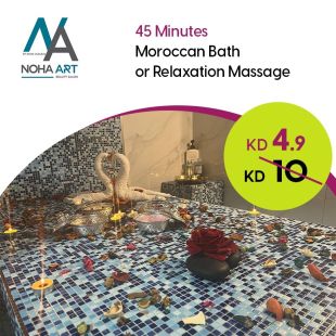 45 Minutes Relax Massage or Moroccan Bath from Noha Art