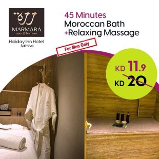 Moroccan Bath + 45-Minute Relaxation Massage at Marmara – Holiday Inn Salmiya