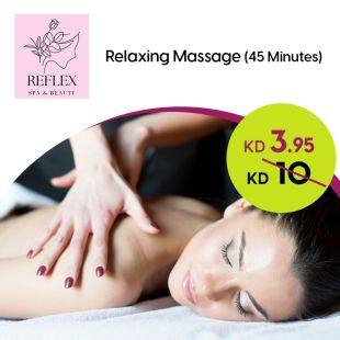 45 Minute Relaxing Massage at Reflex Institute