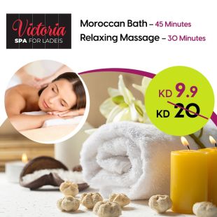 45-Min Moroccan Bath + 30-Min Relaxation Massage at Victoria Spa