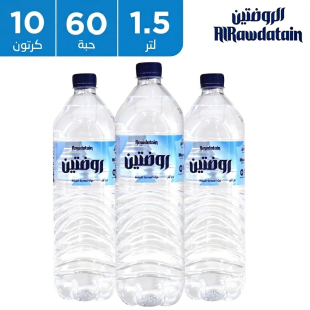 روضتين - مياه معدنية طبيعية 6 × 1.5 لتر (10 كرتون)