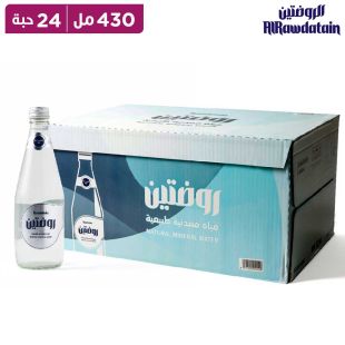 مياه الروضتين المعدنية الطبيعية – زجاج – 430 مل × 24