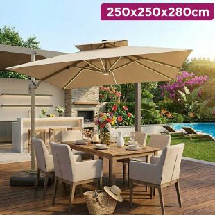 Solar LED Garden Umbrella - Sheeel Kuwait Deals