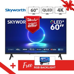 60 Inch QLED UHD 4K Android Smart TV by Skyworth + Free RGB Light
