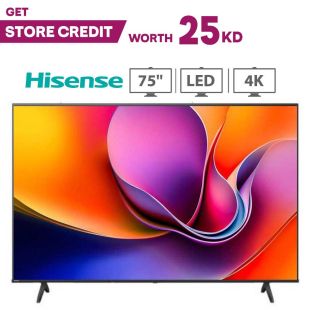 Hisense 75 inch 4K HDR LED TV - Black + 25KD Store Credit