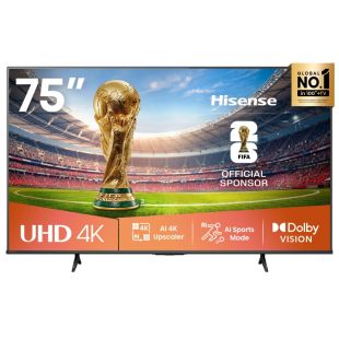 تلفزيون ذكي UHD مقاس 75 بوصة دقة 4K - أسود من Hisense