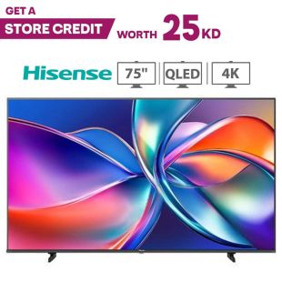 Hisense 75 inch 4K HDR QLED Smart TV + 25KD Store Credit