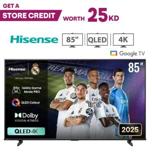 85 Inch 4K UHD QLED Google Smart TV by Hisense + 25KD Store Credit