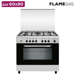 طباخ غاز 5 شعلات ستانلس ستيل 90 × 60 سم من Flamegas