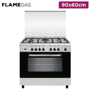 Flamegas Gas 5 Burners Stainless Steel Cooker 90x60cm