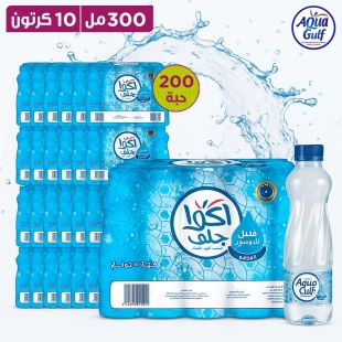 مياه شرب قليل الصوديوم 20 × 300 مل (10 كرتون) من Aqua Gulf