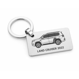 Custom Car Model and Year Engraved Keychain - Silver Color