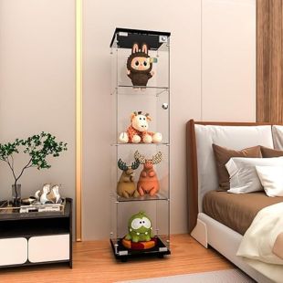 4-Tier Glass Organizer with Doors