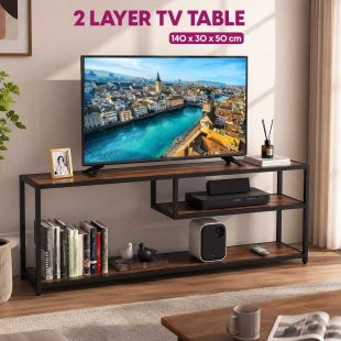 2 Layer TV Table 140 x 30 x 50 cm - Sheeel Kuwait