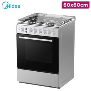 Midea Gas Cooker 60x60cm 4 Burners Stainless Steel
