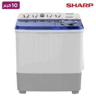 غسالة ملابس حوضين سعة 10 كجم ومجفف سعة 6.5 كجم من Sharp