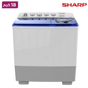 غسالة ملابس حوضين سعة 18 كجم ومجفف سعة 12 كجم من Sharp