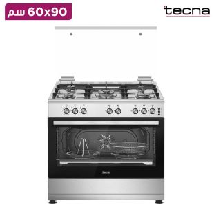 طباخ غاز 5 شعلة ستانلس ستيل 90 × 60 سم من Tecna