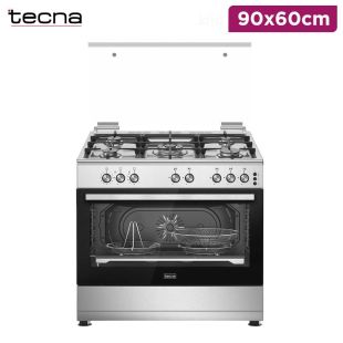 Tecna 5 Burners Stainless Steel Gas Cooker 90x60cm