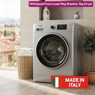 غسالة تحميل أمامي 11 كجم ومجفف ملابس 7 كجم من Whirlpool