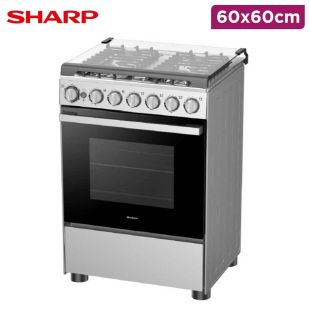 Gas Cooker 4 Burners Stainless Steel 60x60 cm by Sharp