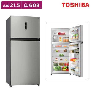 ثلاجة فريزر علوي 21.5 قدم 608 لتر من Toshiba
