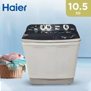 Twin Tub Washer 10.5 Kg Washing Capacity 6 Kg Spin Capacity - White & Gray by Haier