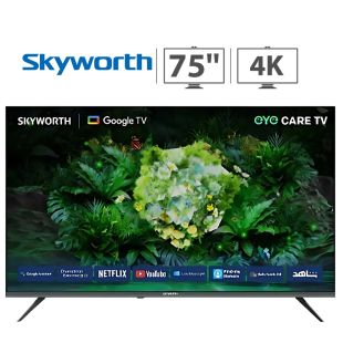 تلفزيون Android ذكي 75 بوصة UHD 4K معدل تحديث 60 هرتز من Skyworth