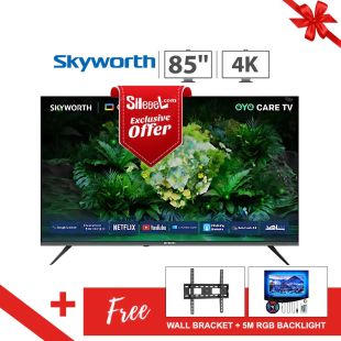 85 inch UHD 4K Android Smart TV 60Hz by Skyworth + Free Wall Bracket + RGB Light