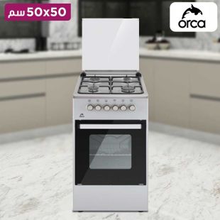 طباخ غاز 4 شعلة 50×50 سم - فضي من Orca