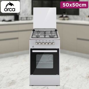 Orca 4 Burner Gas Cooker 50 x 50cm - Silver