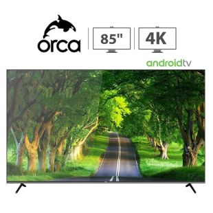 تلفزيون ذكي اندرويد 85 بوصة UHD 4K من Orca + شريط اضاءة RGB مجانا