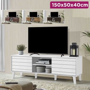 Classic TV Stand 2 Drawers and 2 Shelves 150 x 50 x 40 cm
